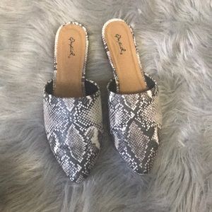 Snake Skin Mules